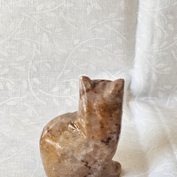5 Soapstone Crystal Cats Kittens - Picture 5 of 12